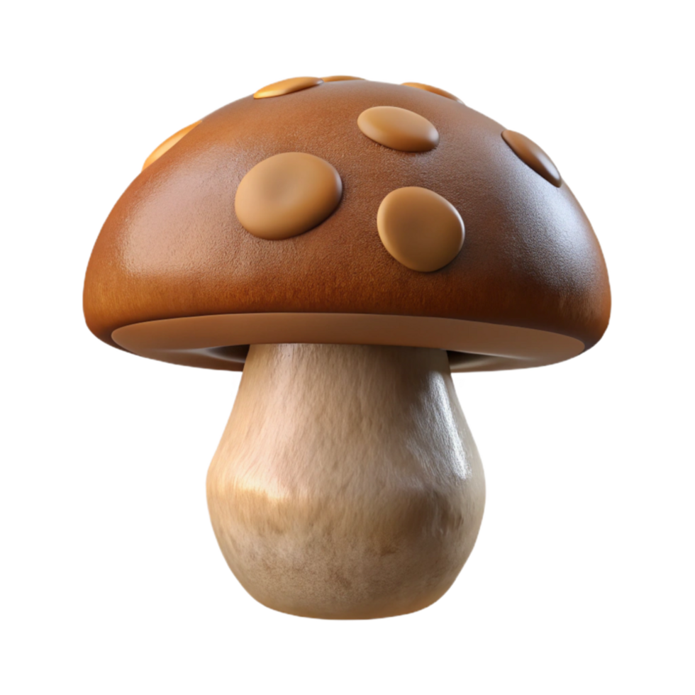 wonderful vintage Mushroom Transparent Background Brown Cap detailed png