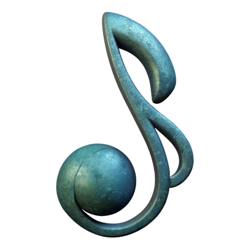 serene modern Musical Note G Clef Symbol Isolated Element professional png