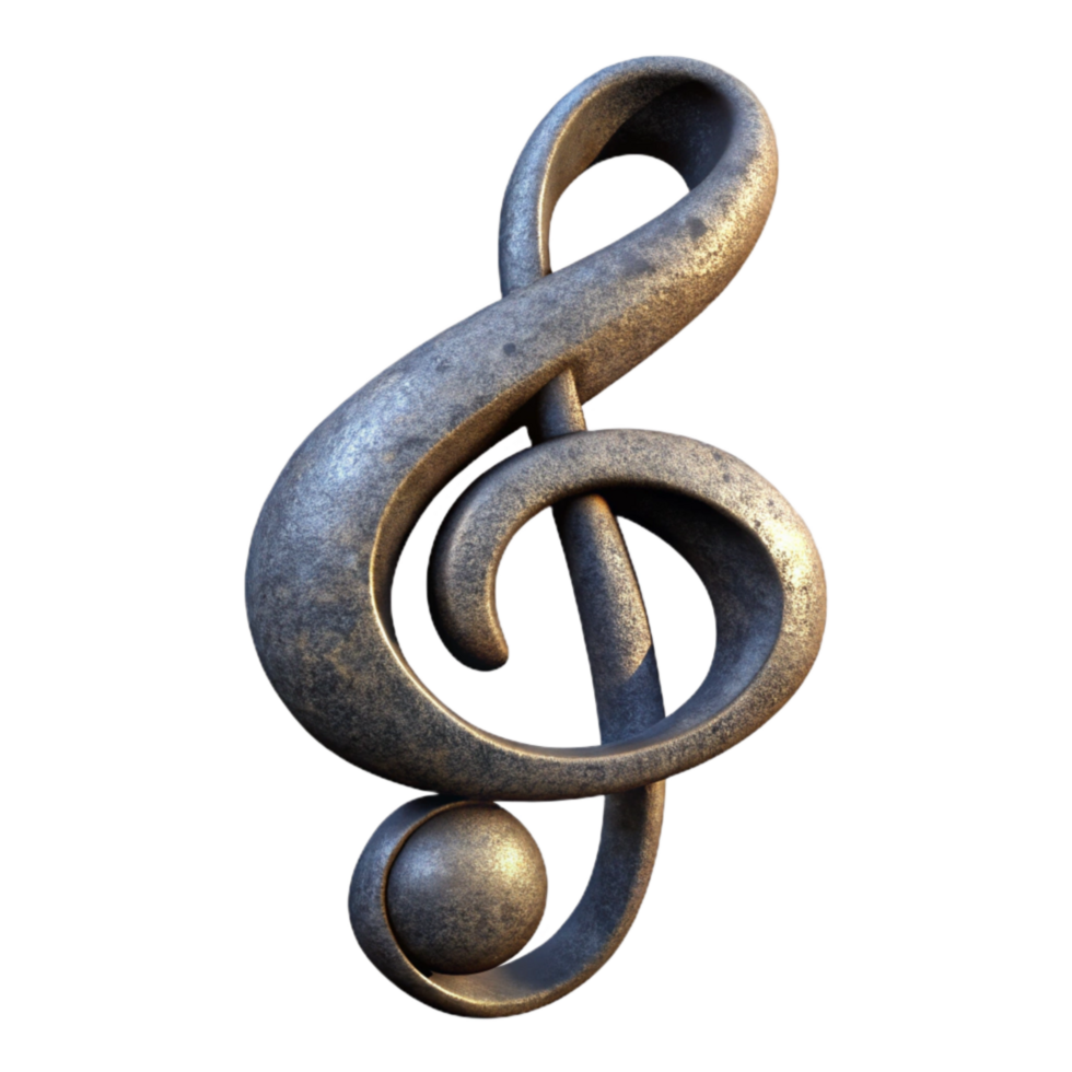 elegant creative Musical Note G Clef Symbol Isolated Element professional png