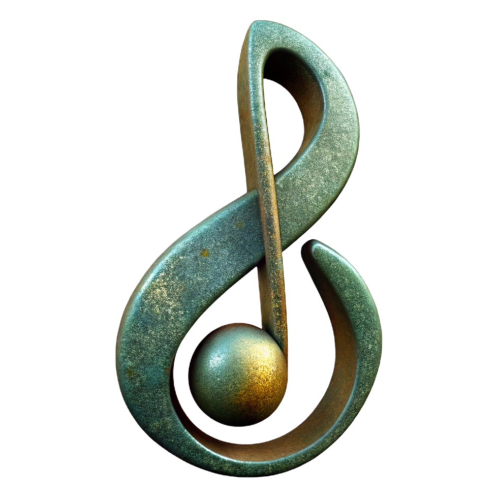 extraordinary vintage Musical Note G Clef Symbol Isolated Element detailed png