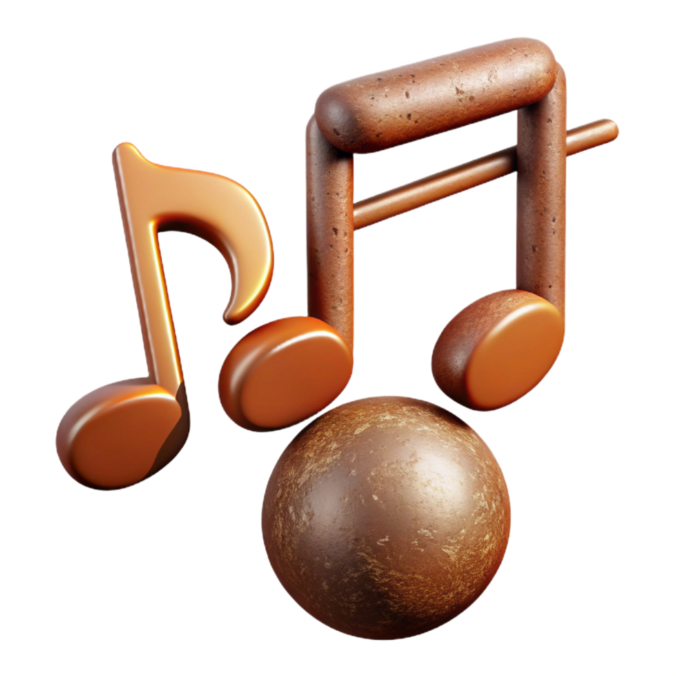 dramatic abstract Music Notation Symbols Rests and Notes Transparent Background authentic png
