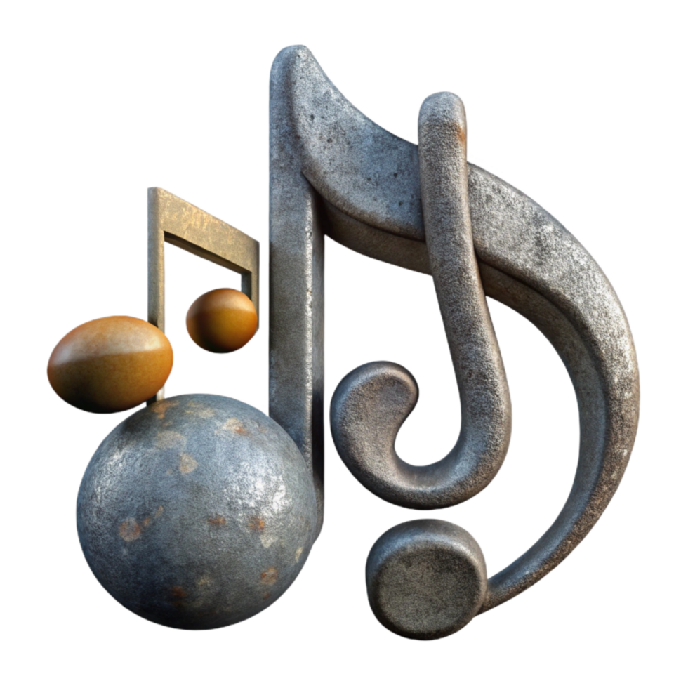 beautiful minimalist Music Notation Symbols and Clefs Cutout professional png