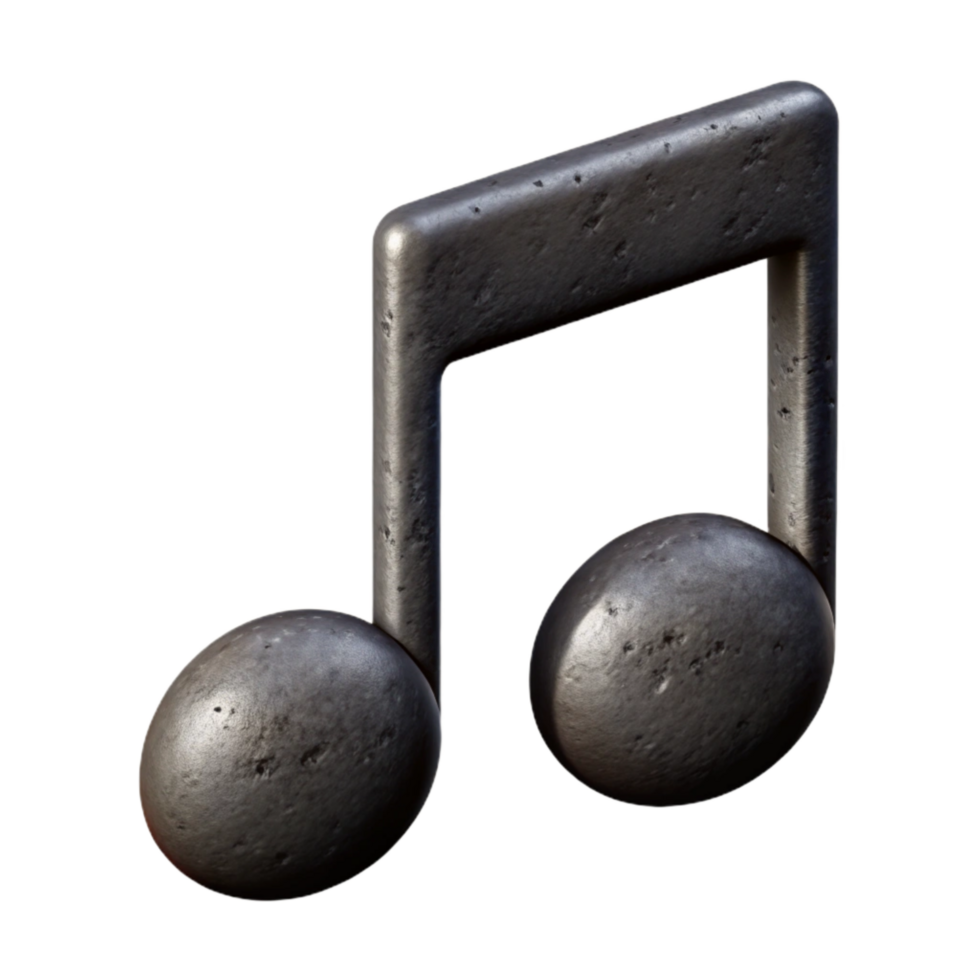 impressive contemporary Music Notes Icon Simple Design Black Transparent Background premium png