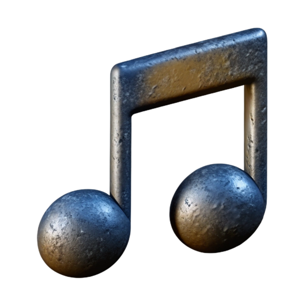 dramatic creative Music Notes Icon Simple Design Black Transparent Background high resolution png