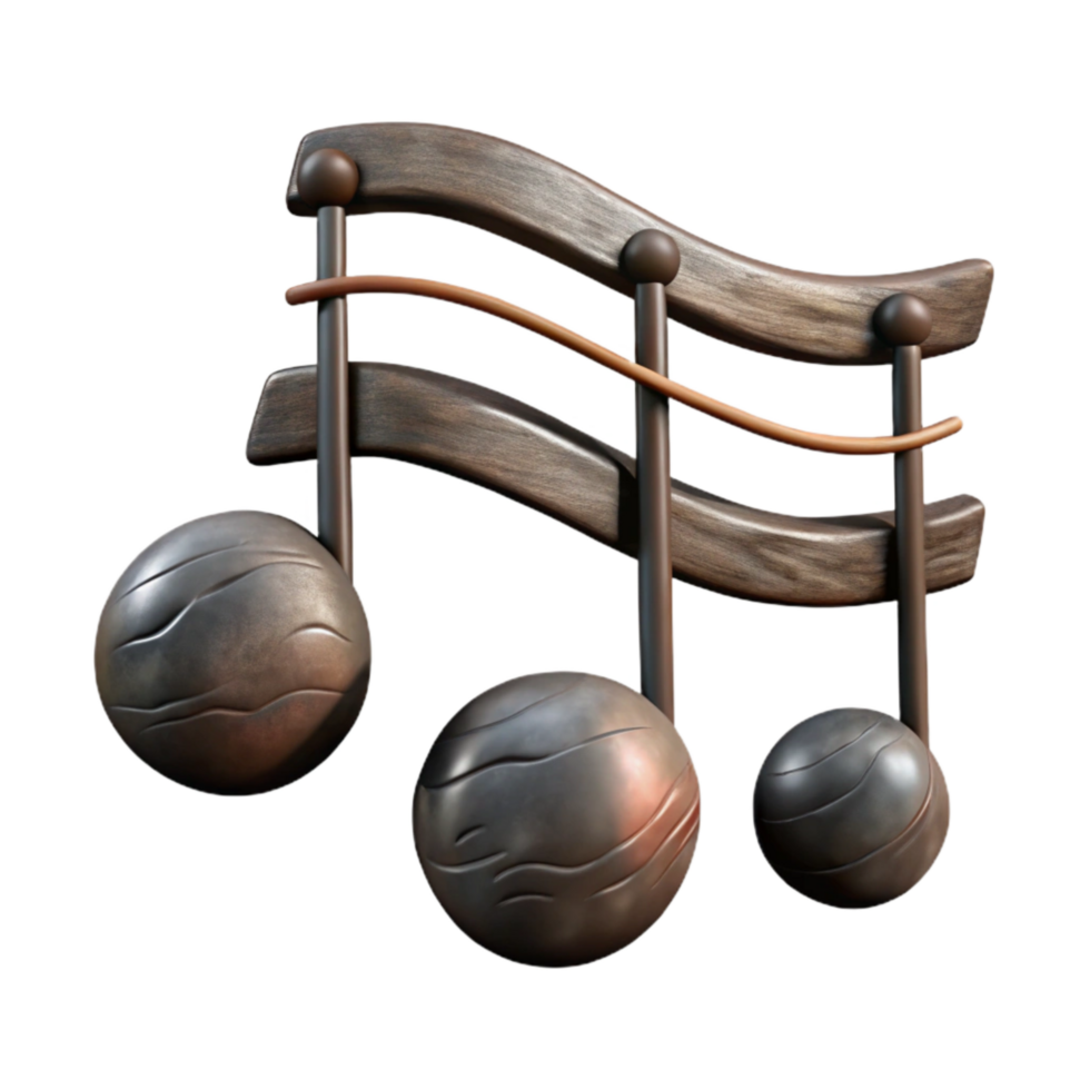 dramatic minimalist Music Notes Staff Lines Isolated Element premium png