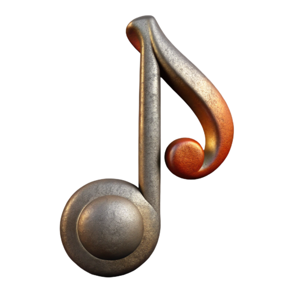 dramatic creative Music Note Symbol Treble Clef Isolated Element Transparent Background professional png