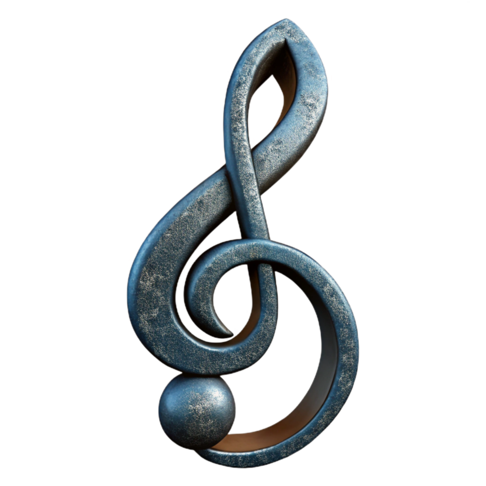 beautiful classic Music Note Symbol Treble Clef Isolated Element Transparent Background premium png