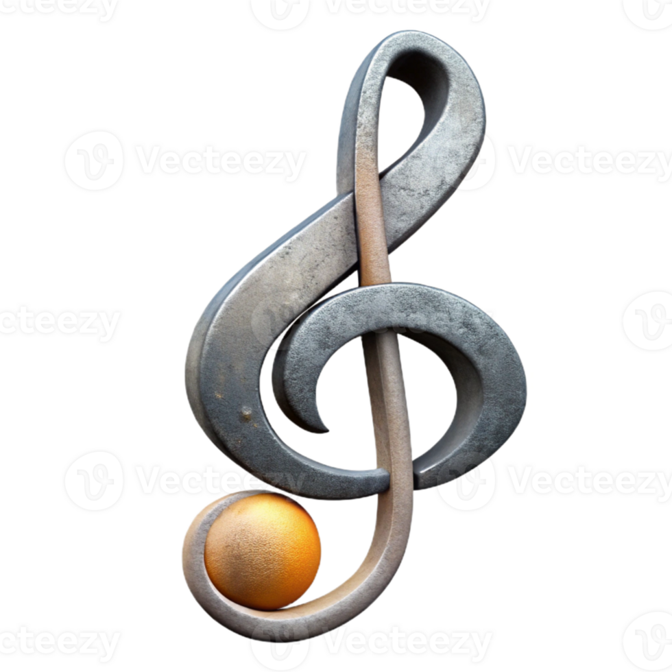magnificent traditional Music Score Treble Clef Symbol Cutout high quality png