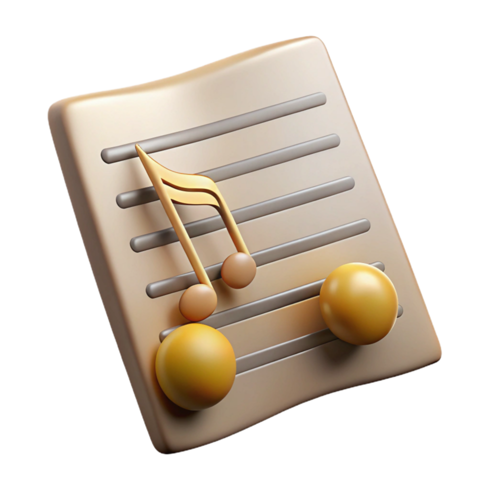 stunning rustic Music Sheet Lines and Spaces Isolated Element Transparent Background authentic png