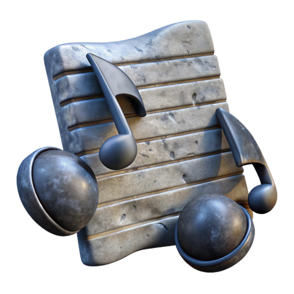 magnificent traditional Music Sheet Notes and Symbols Cutout detailed png