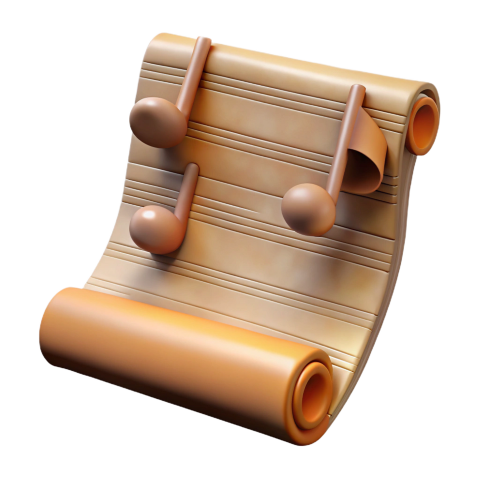 magnificent creative Music Sheet Vintage Style Transparent Background high resolution png