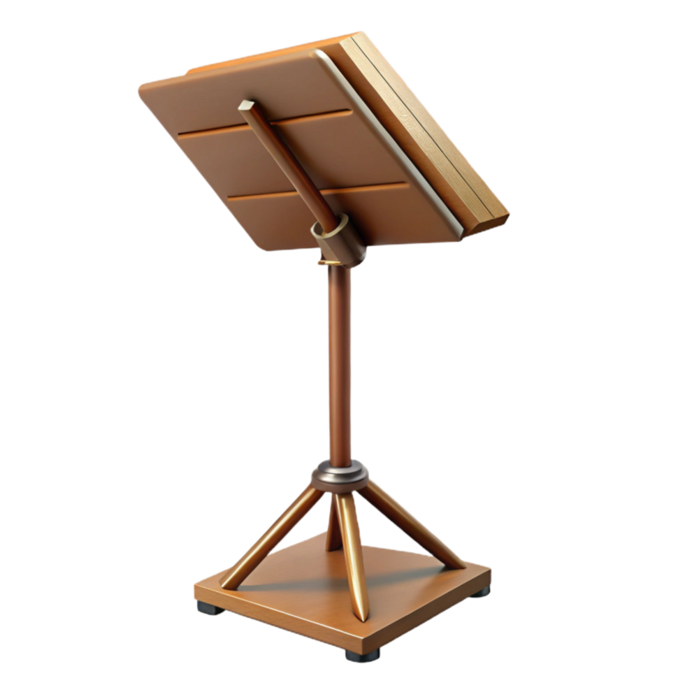 beautiful rustic Music Stand Base Tripod Design Isolated Cutout with Realistic Shadows high quality png