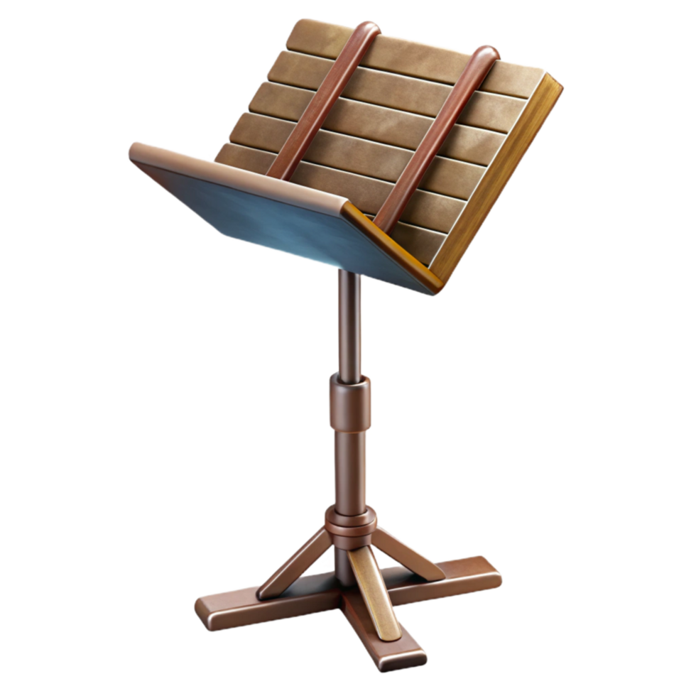 magnificent minimalist Music Stand Folded Position Isolated png