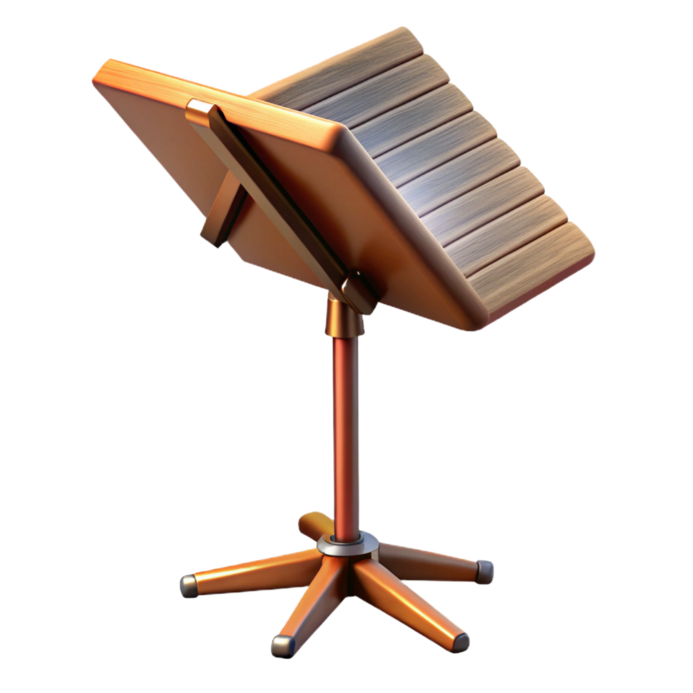 serene abstract Music Stand Folded Position Isolated professional png