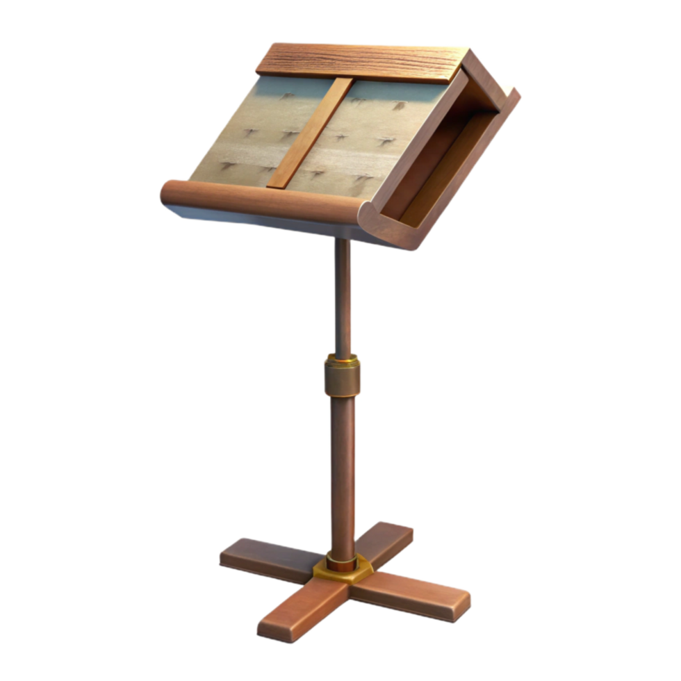 elegant creative Music Stand Neck Adjustable Height Isolated Element Transparent Background high resolution png