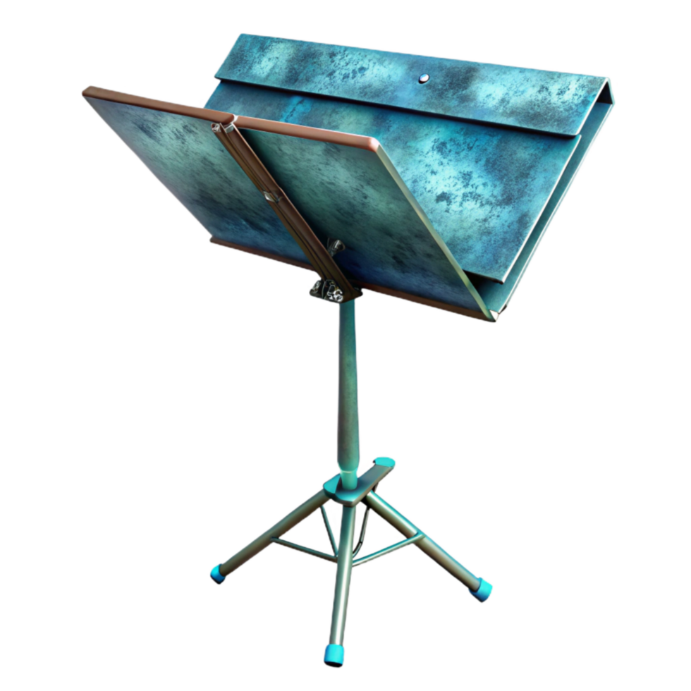 impressive artistic Music Stand Folding Design Metal Frame Transparent Background png