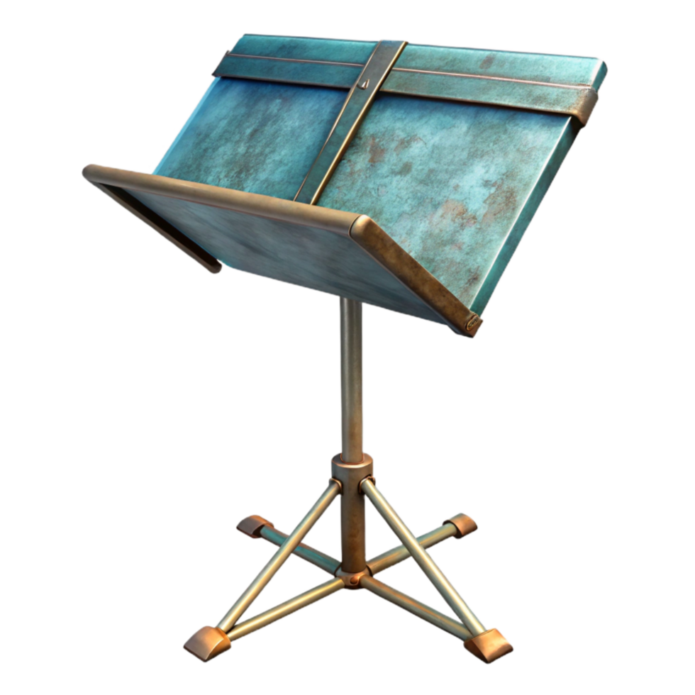 vibrant minimalist Music Stand Folding Design Metal Frame Transparent Background exclusive png