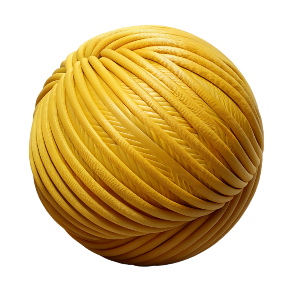 elegant contemporary Mustard Yellow Yarn Ball Isolated Cutout genuine png