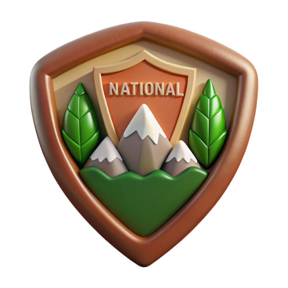 wonderful artistic National Park Sign Isolated Image png
