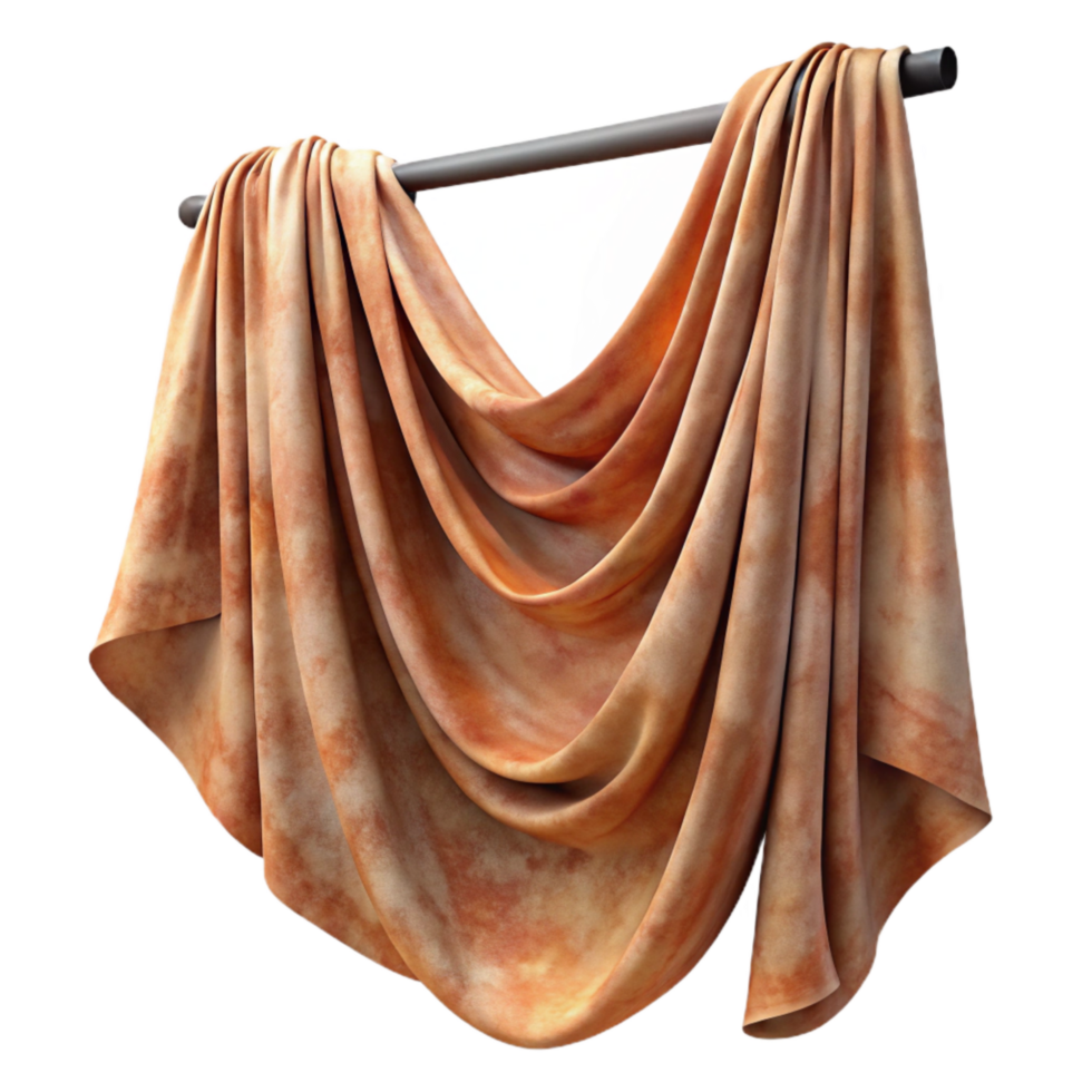 extraordinary artistic Natural Dye Fabric Hanging Soft Drape Cutout png