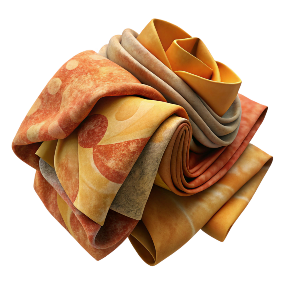 wonderful contemporary Natural Dye Fabric Scrap Bundle Warm Colors Cutout exclusive png