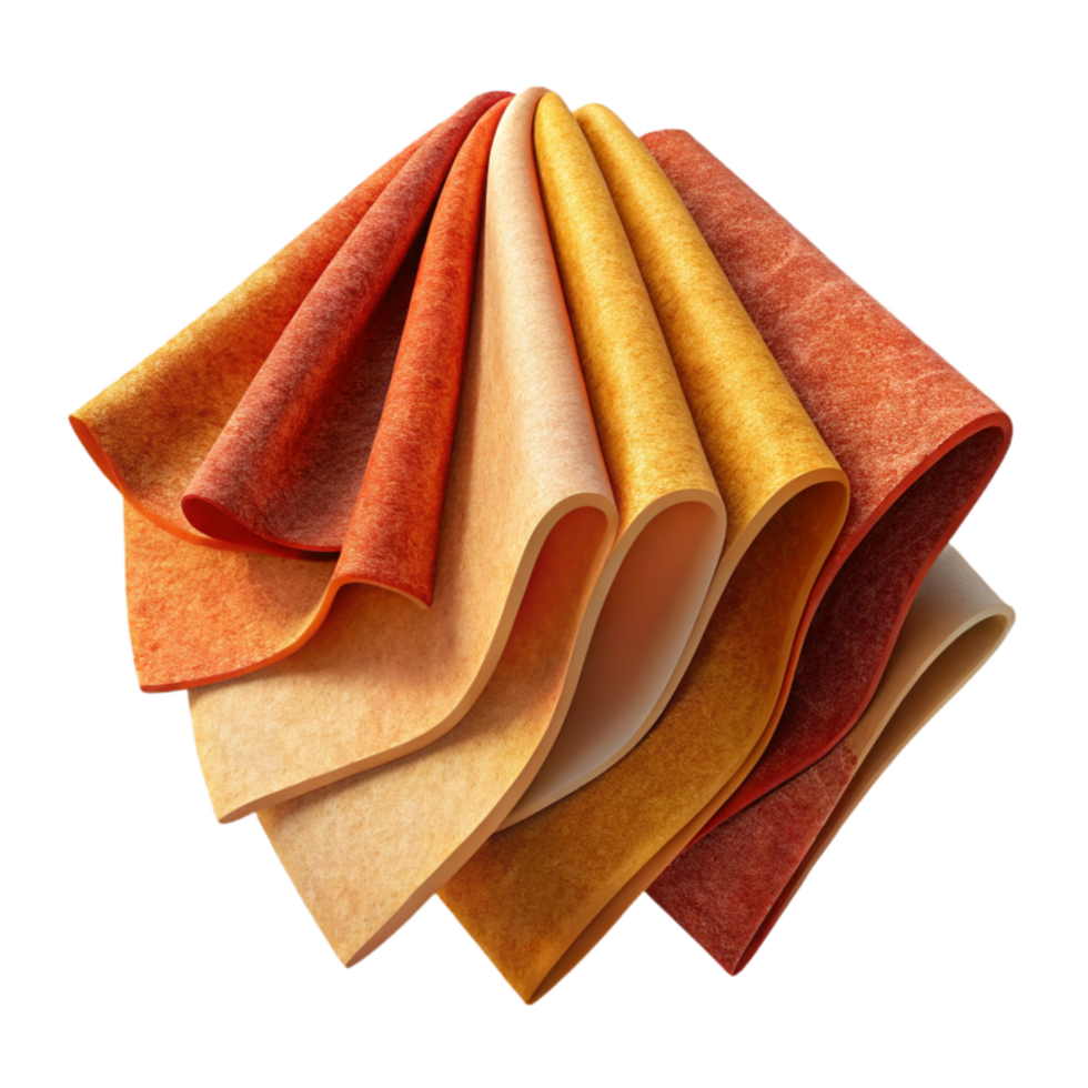 serene creative Natural Dye Fabric Swatches Warm Colors Cutout original png