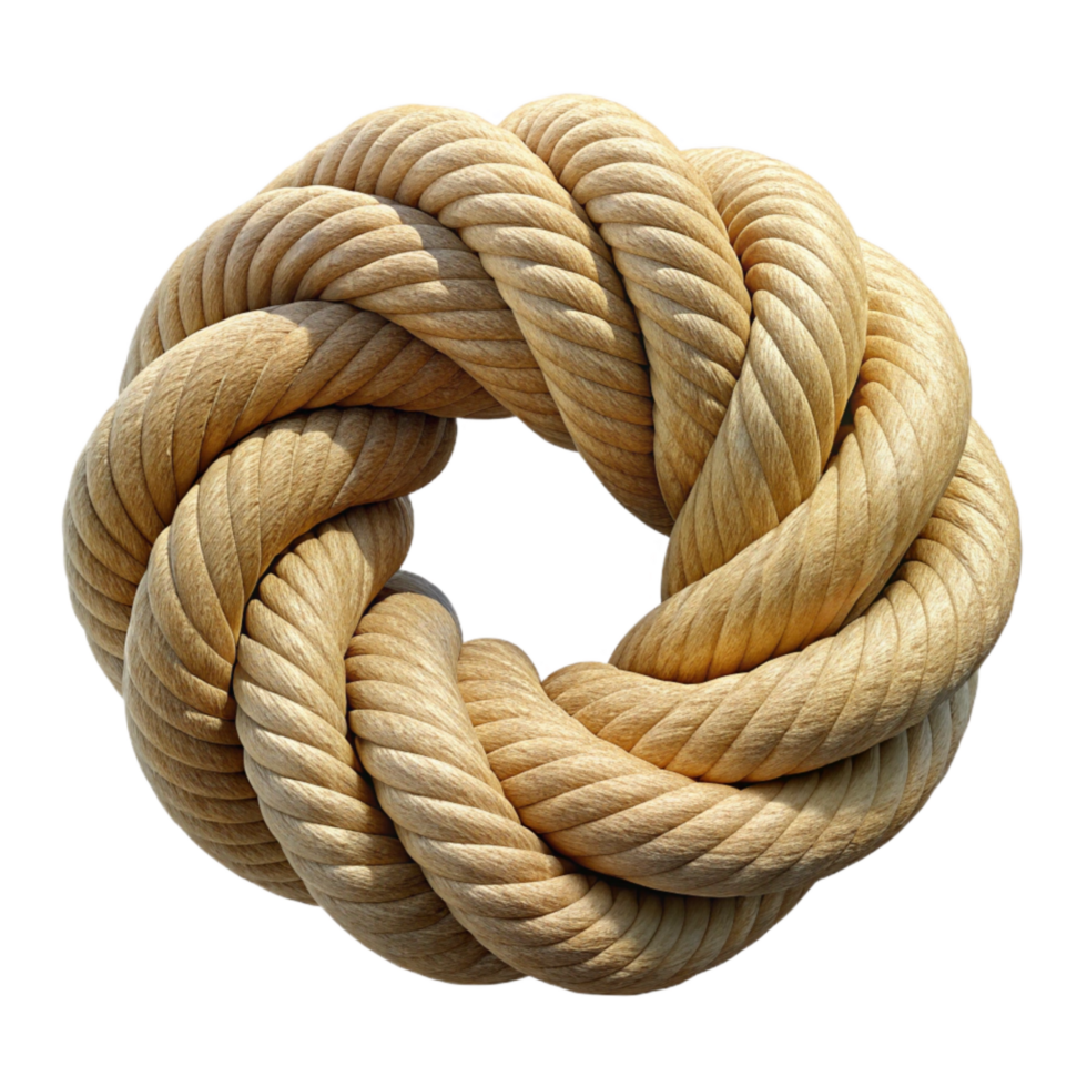 stunning contemporary Natural Fiber Rope Hemp Twisted Transparent Background professional png