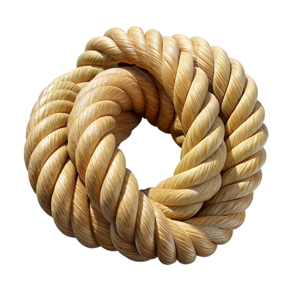 serene modern Natural Fiber Rope Hemp Twisted Transparent Background exclusive png