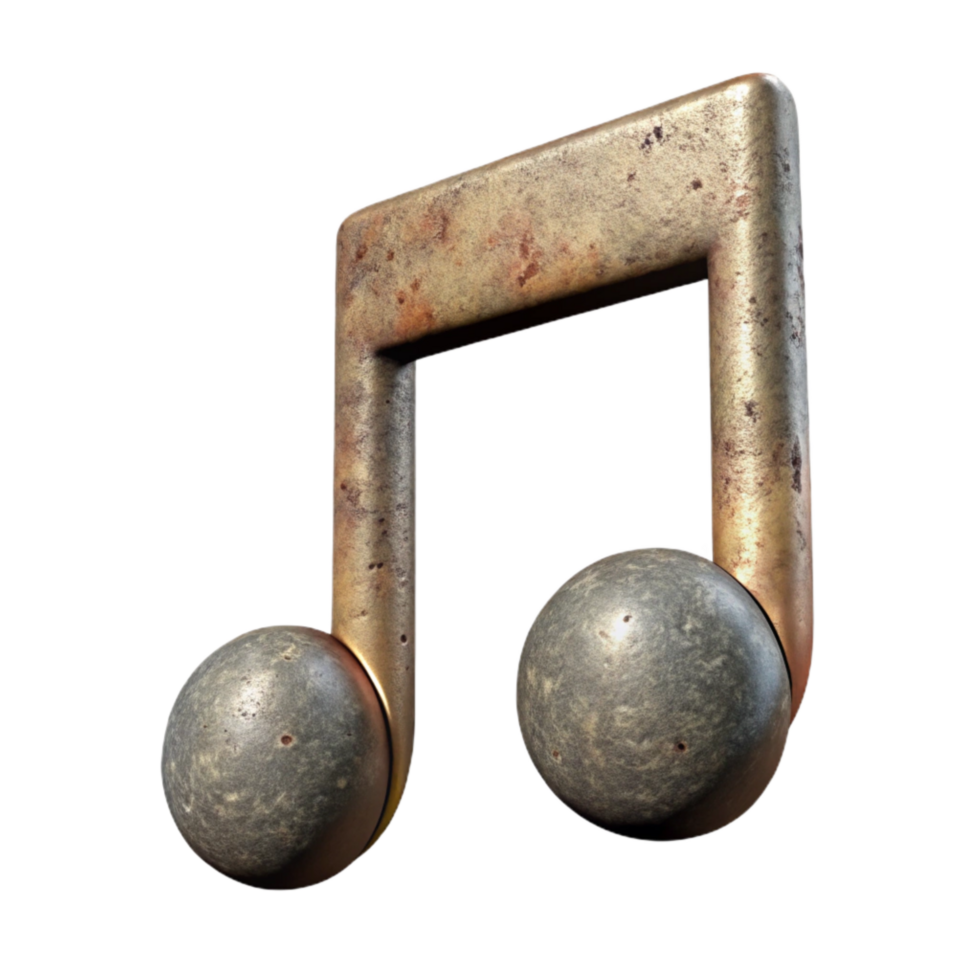 vibrant classic Natural Symbol Music Notation Transparent Background Cutout professional png