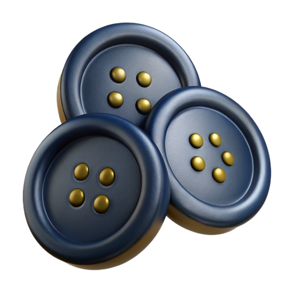 impressive minimalist Navy Blue Blazer Button Closeup Transparent Background high quality png