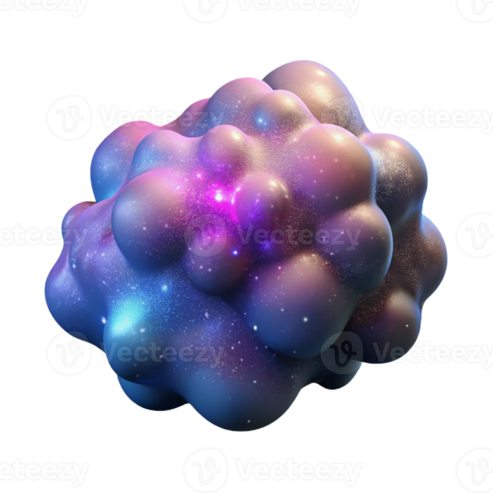 impressive abstract Nebula Cloud with Colorful Gases Cutout on Transparent Background genuine png