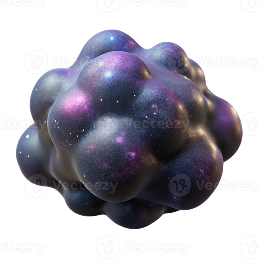 stunning classic Nebula Cloud with Dark Matter Cutout on Transparent Background professional png
