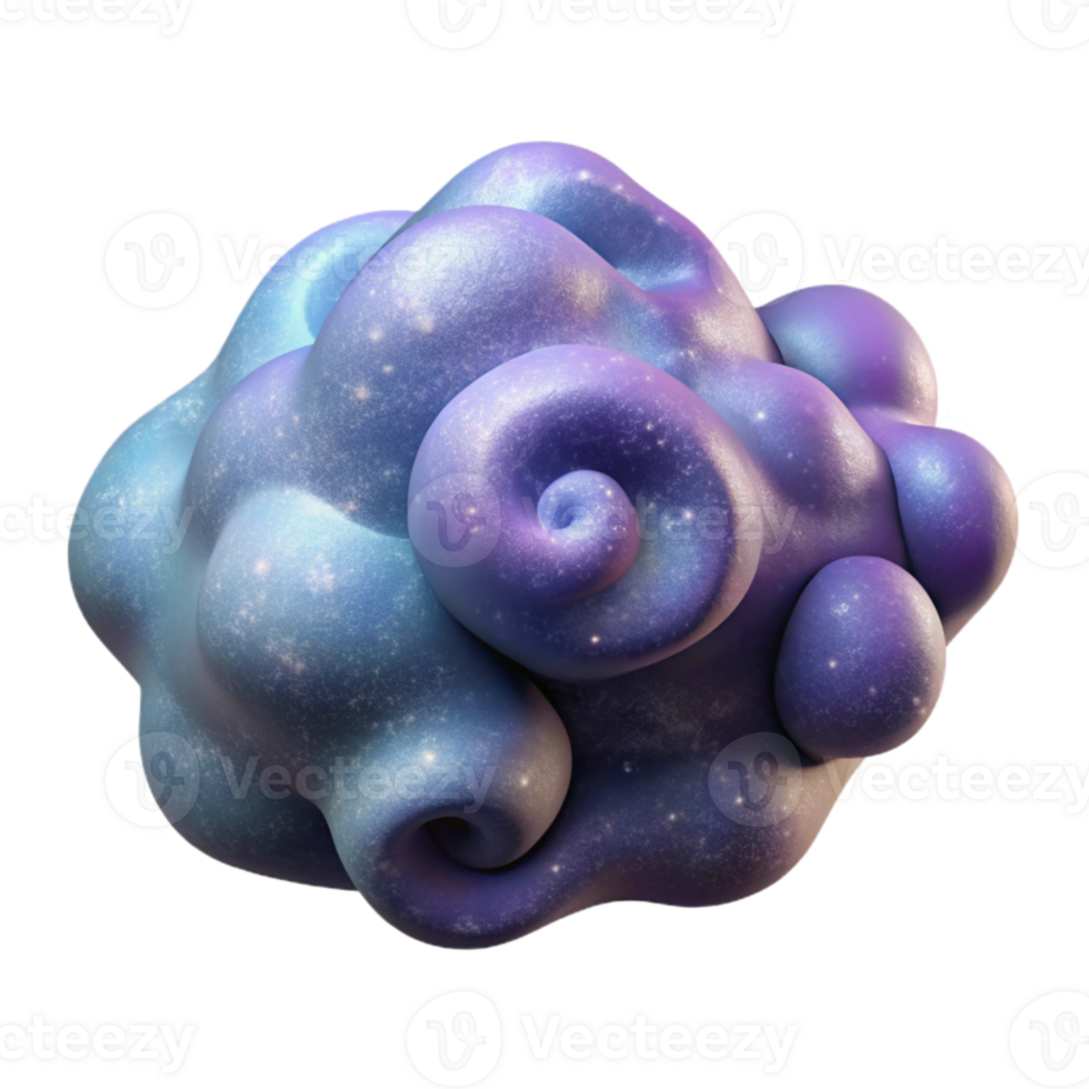 vibrant creative Nebula Formation Cutout with Gaseous Swirls png