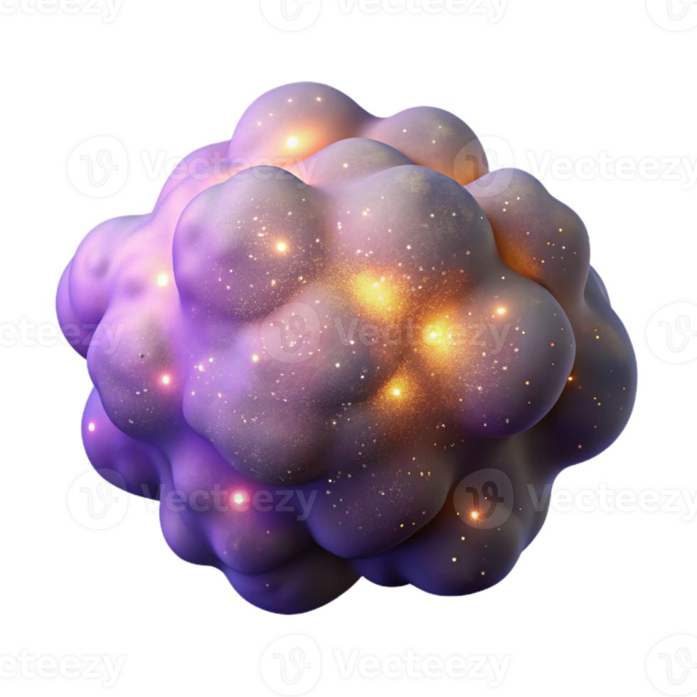 wonderful abstract Nebula Glowing Gases and Stars Isolated Element high quality png