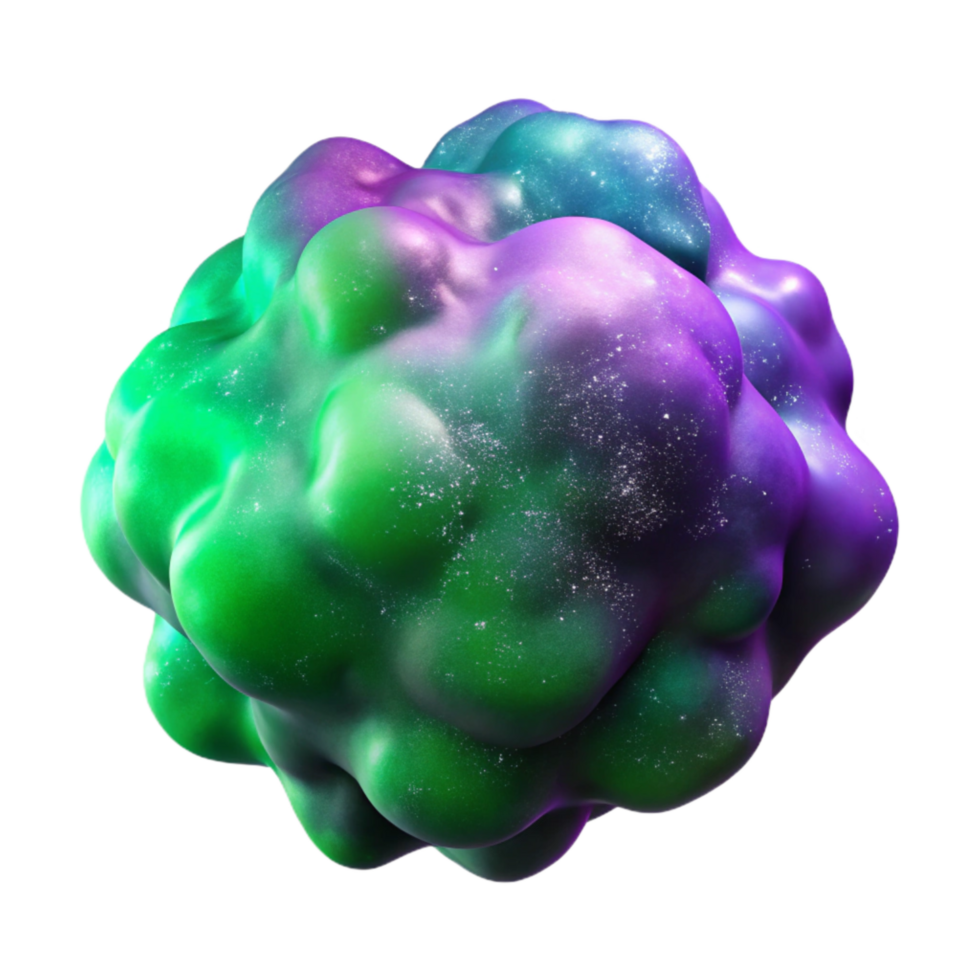stunning rustic Nebula Green and Purple Hues Transparent Background premium png