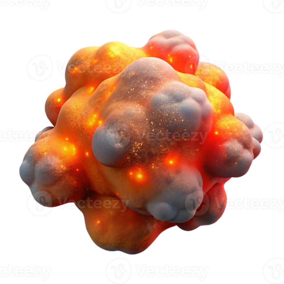 stunning artistic Nebula Red and Orange Gas Clouds Transparent Background genuine png