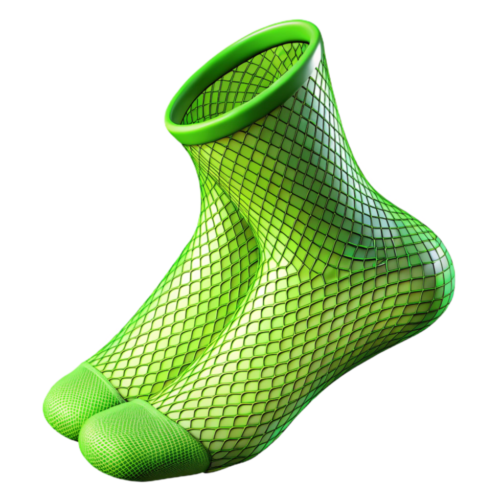 serene rustic Neon Green Fishnet Stockings Cutout Transparent Background high quality png