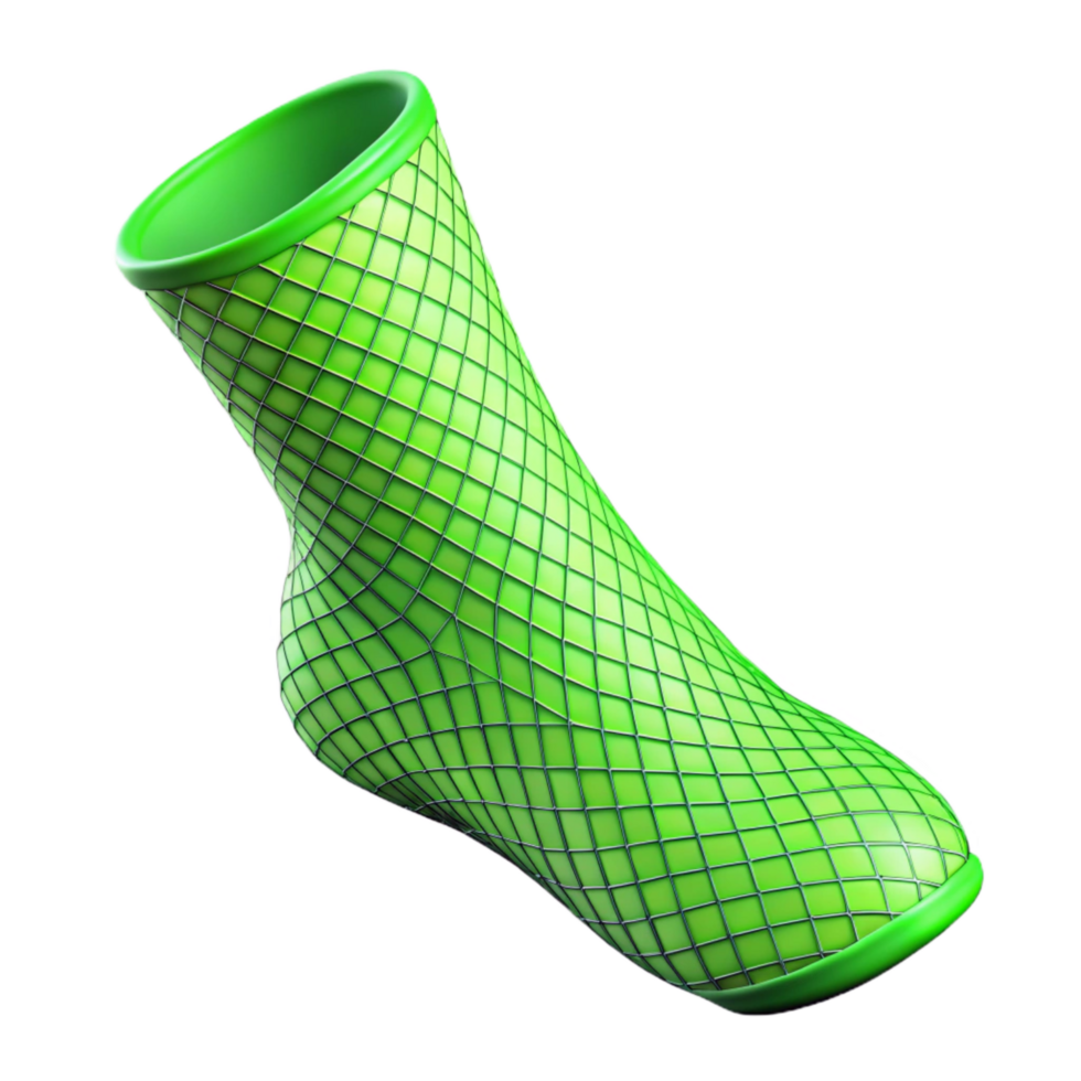 extraordinary vintage Neon Green Fishnet Stockings Cutout Transparent Background authentic png