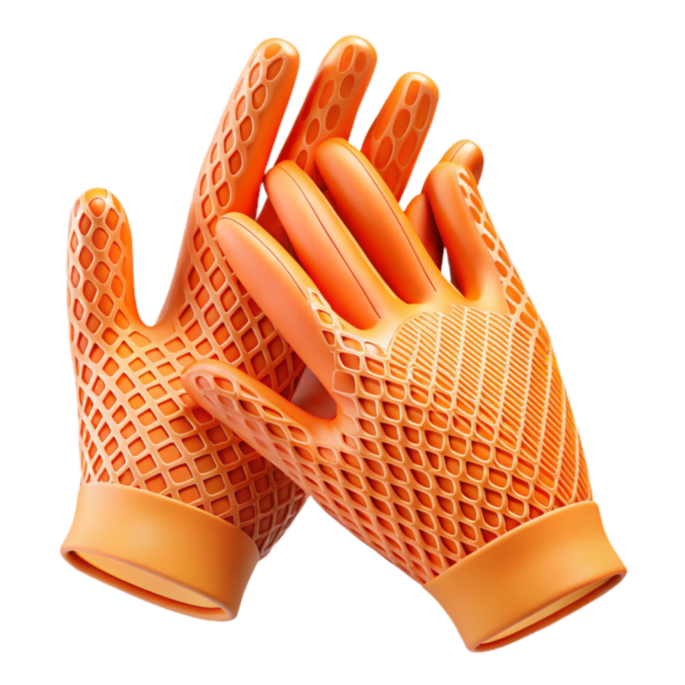 magnificent abstract Neon Orange Fishnet Gloves Cutout Transparent Background genuine png