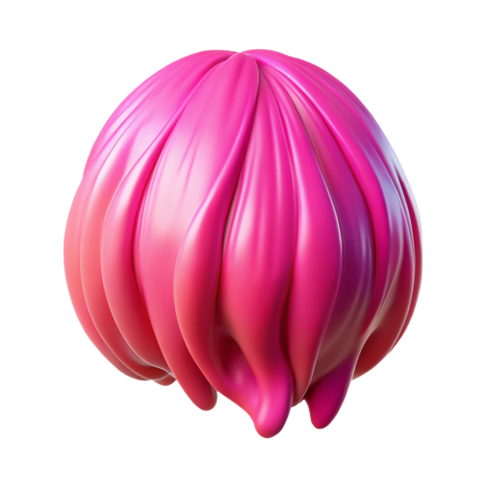 extraordinary abstract Neon Pink Hair Dye Dip Dyed Effect Cutout Transparent Background genuine png