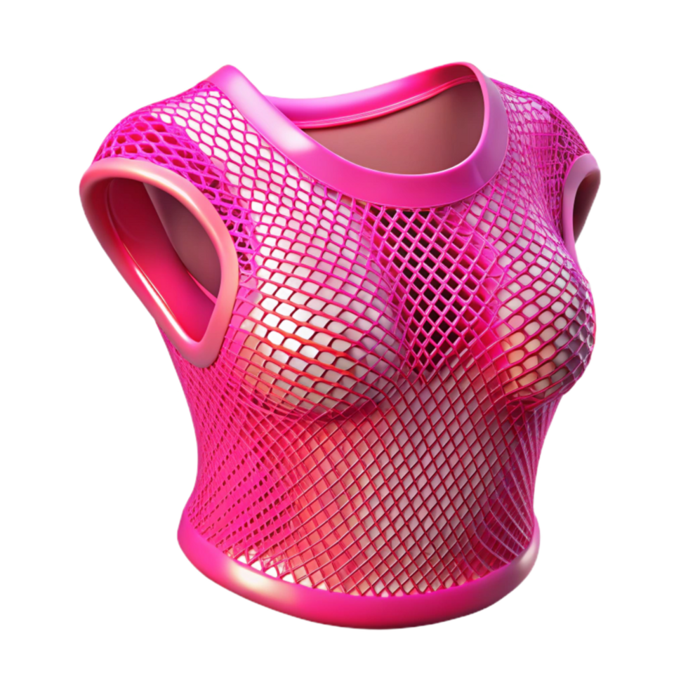 beautiful abstract Neon Pink Fishnet Top Cutout Transparent Background exclusive png
