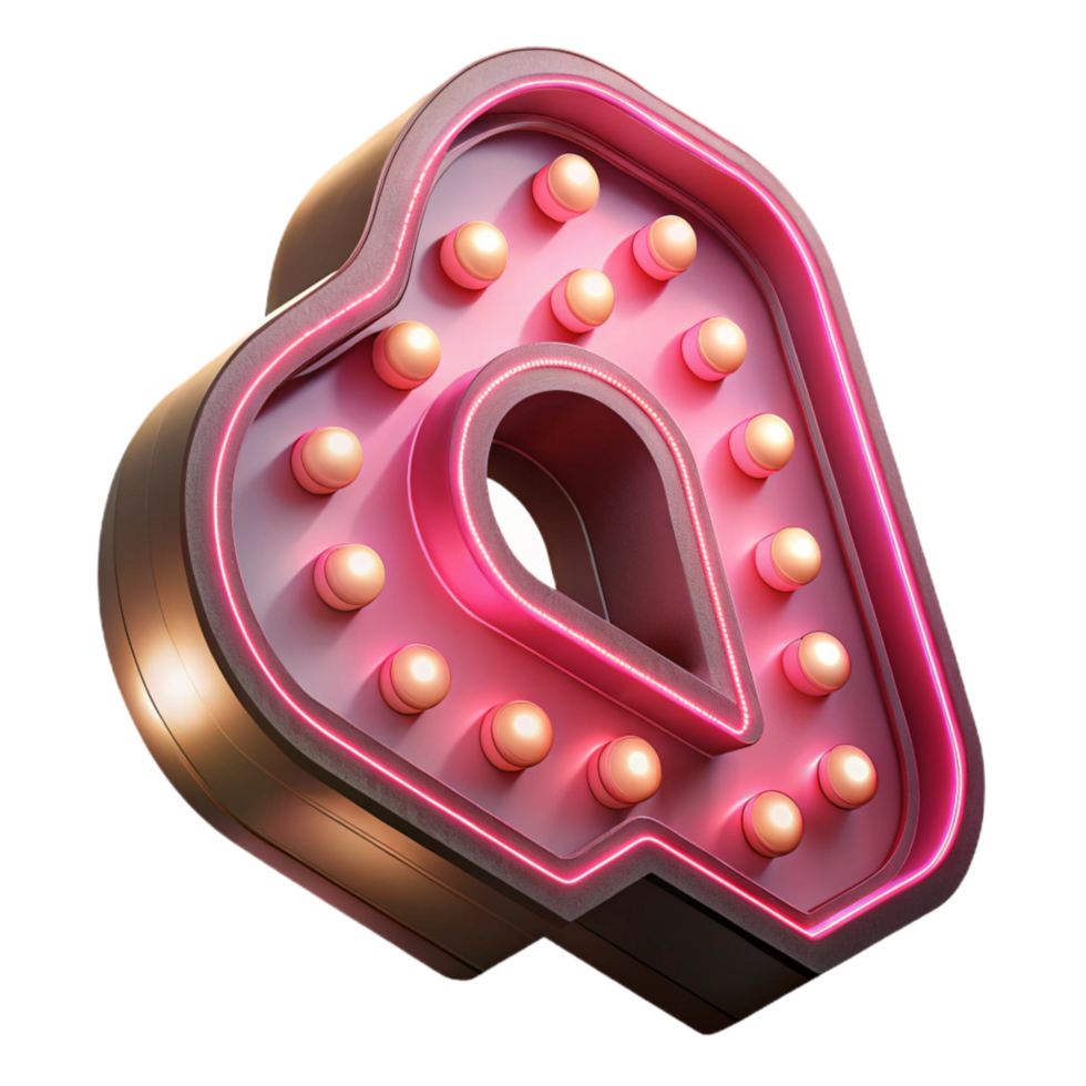 serene contemporary Neon Sign Retro Style Pink Isolated high resolution png