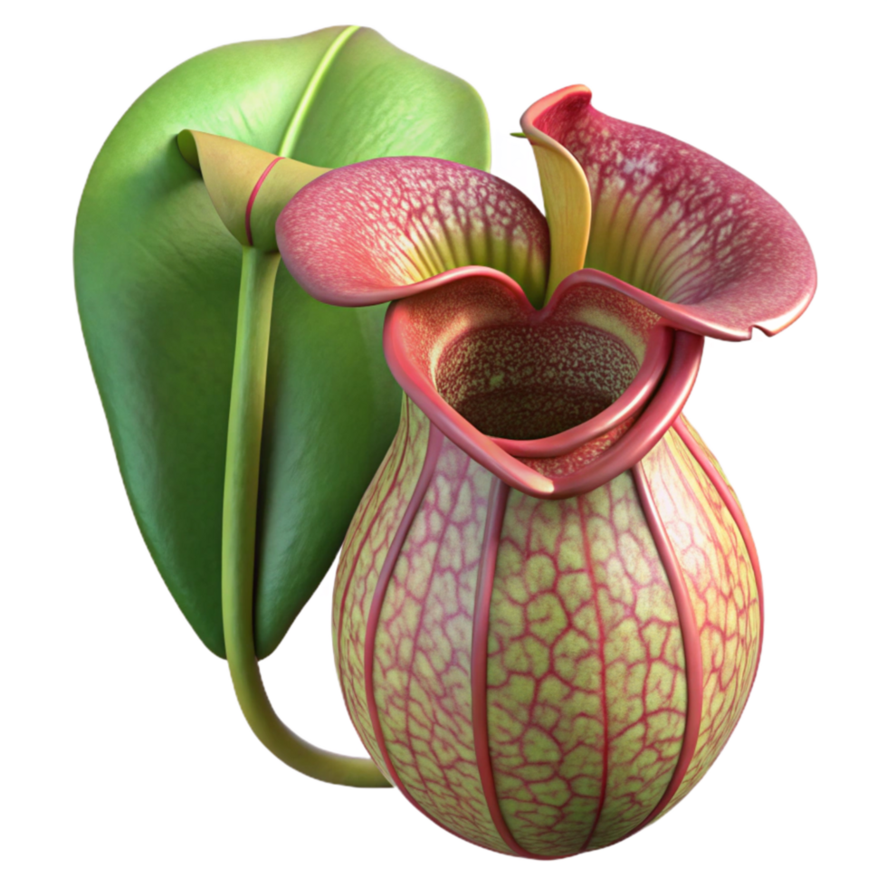 stunning classic Nepenthes Truncata Truncate Pitcher Plant Wide Peristome Cutout Isolated professional png