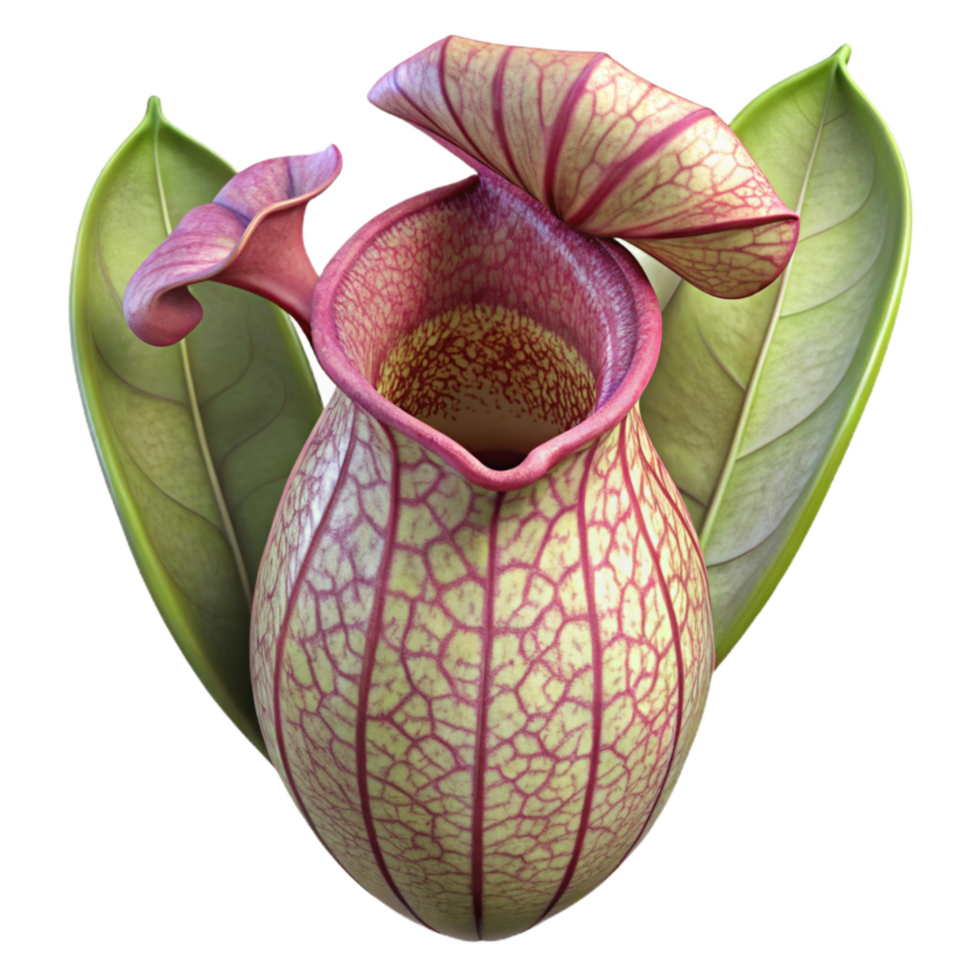 stunning classic Nepenthes Truncata Truncate Pitcher Plant Wide Peristome Cutout Isolated detailed png