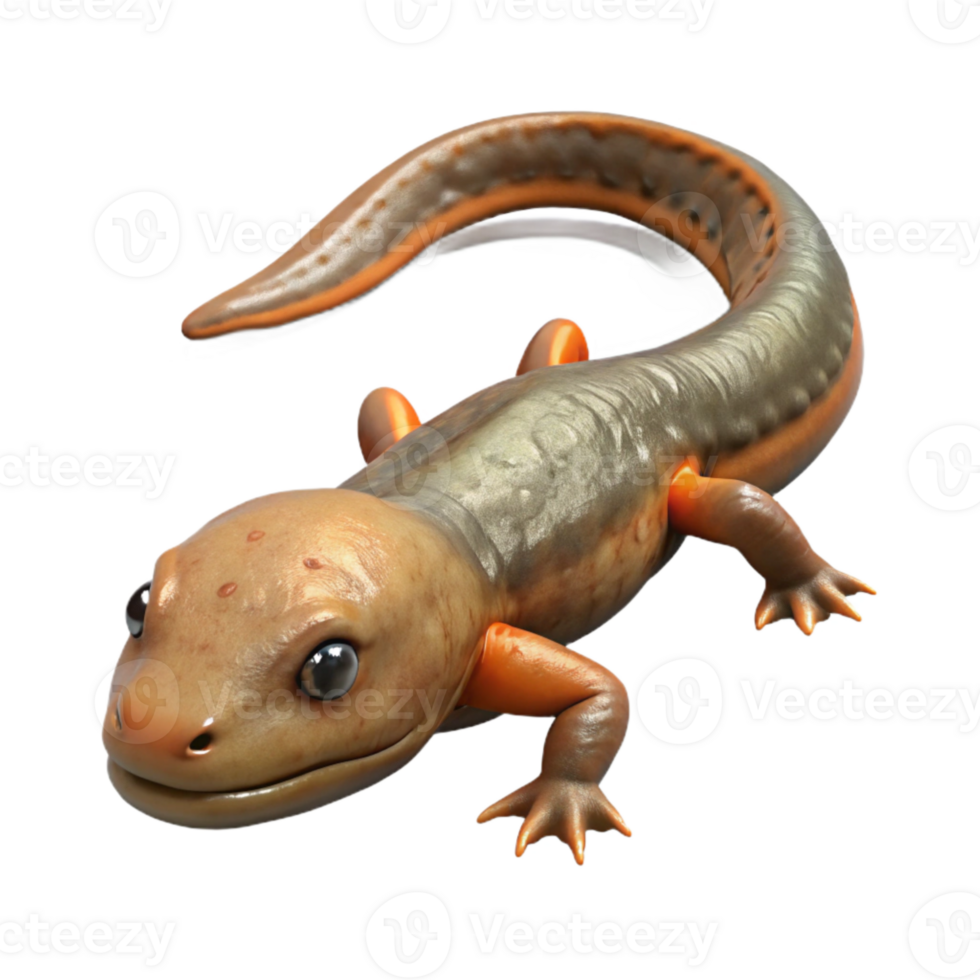 impressive abstract Newt Swimming in Pond Isolated exclusive png