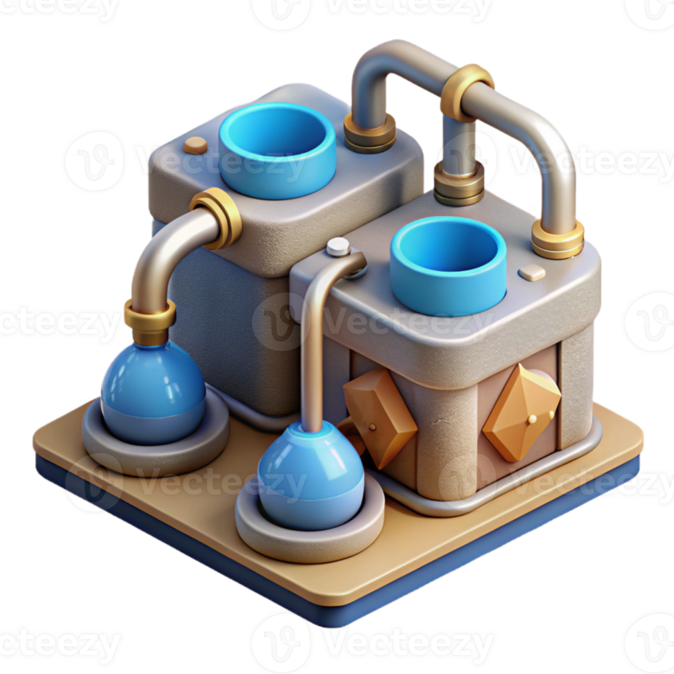 vibrant vintage Nft System with Recirculating Water Isolated high resolution png