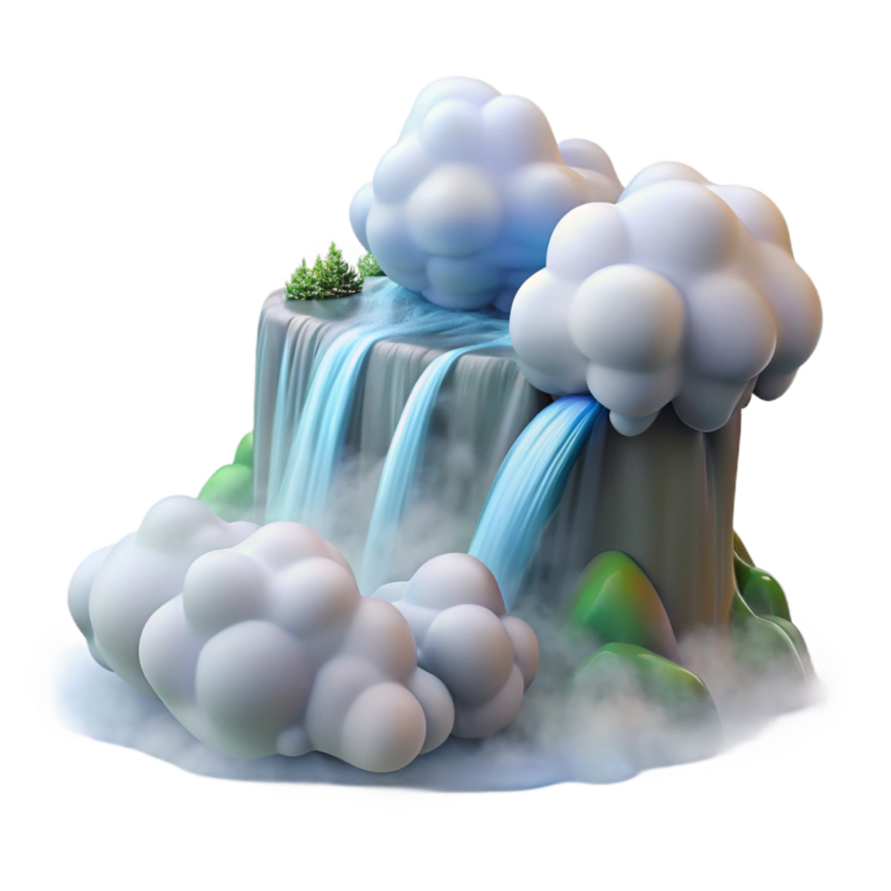 elegant classic Niagara Falls Mist and Spray Transparent high quality png
