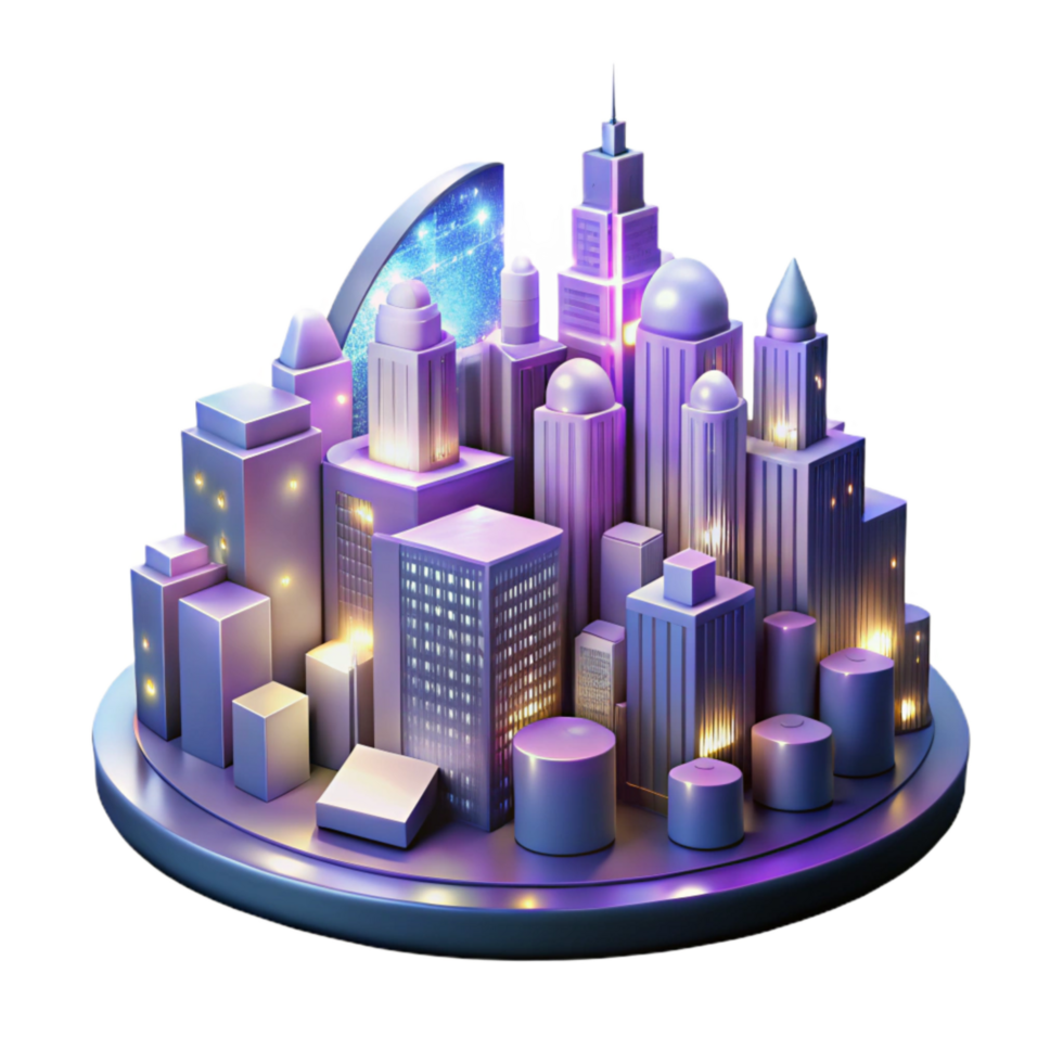 stunning abstract Night City Lights Sparkling Brightly Transparent detailed png
