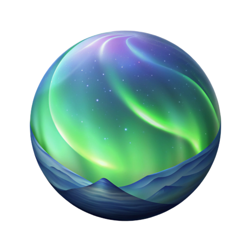 stunning abstract Northern Lights Aurora Borealis Isolated high quality png