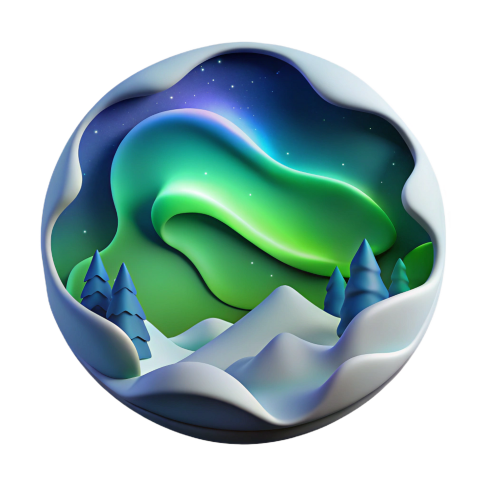 impressive contemporary Northern Lights Photography Composition Cutout Image genuine png